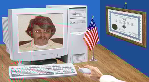 fugitive on a computer screen